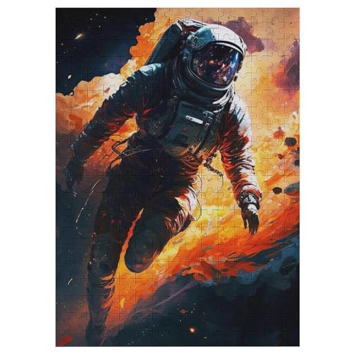 300-teiliges Puzzle Für Erwachsene, Astronaut -Puzzle, Holzpuzzle, Gehirn-Herausforderung, Puzzle-Spielzeugspiel （42×30cm） von GGJJTT