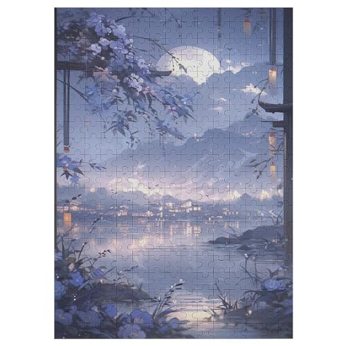 300-teiliges Puzzle Für Erwachsene, japanischer Stil -Puzzle, Holzpuzzle, Gehirn-Herausforderung, Puzzle-Spielzeugspiel （42×30cm） von GGJJTT