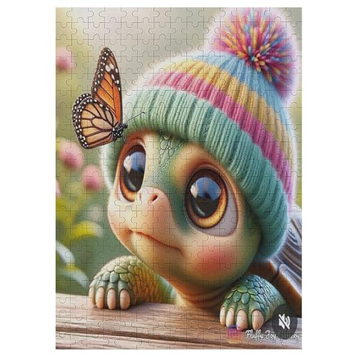 300-teiliges Puzzles, Cute Schildkröte -Puzzle Für Erwachsene Kinder,Holzbrettpuzzle,Erwachsenenpuzzles,Geschenke （42×30cm） von GGJJTT