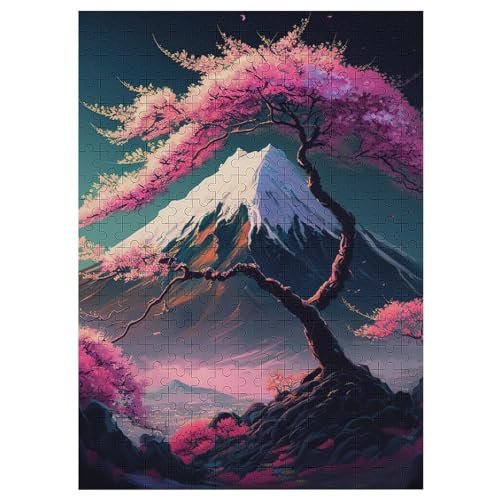 300-teiliges Puzzles, Japanische Kirschblüten -Puzzle Für Erwachsene Kinder,Holzbrettpuzzle,Erwachsenenpuzzles,Geschenke （42×30cm） von GGJJTT