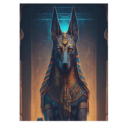 500 Teile Puzzle Für Jugendliche,Anubis Puzzles,Erwachsenenpuzzle,Holzpuzzles,Dekompressionsspiel,Spielzeugpuzzles （55×41cm） von GGJJTT