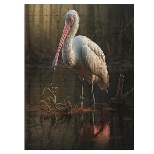 500 Teile Puzzle Für Jugendliche,Flamingo Puzzles,Erwachsenenpuzzle,Holzpuzzles,Dekompressionsspiel,Spielzeugpuzzles （55×41cm） von GGJJTT