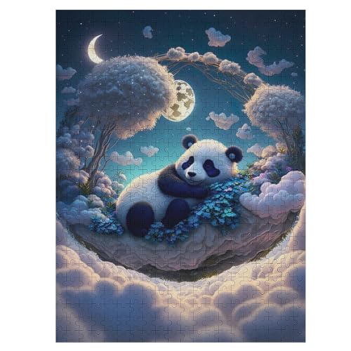 500 Teile Puzzle Für Jugendliche,Panda Puzzles,Erwachsenenpuzzle,Holzpuzzles,Dekompressionsspiel,Spielzeugpuzzles （55×41cm） von GGJJTT