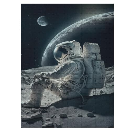 500 Teile Puzzle Für Jungen Und Mädchen, Standard-Puzzles, Astronaut -Puzzles, Familienspiele, （55×41cm） von GGJJTT