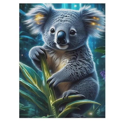 500 Teile Puzzle Für Jungen Und Mädchen, Standard-Puzzles, Koala -Puzzles, Familienspiele, （55×41cm） von GGJJTT