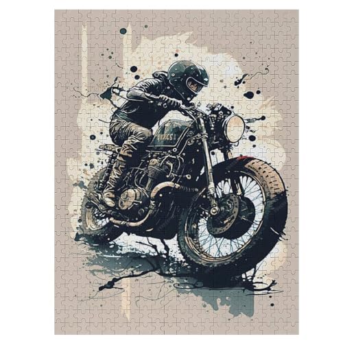 500 Teile Puzzle Für Jungen Und Mädchen, Standard-Puzzles, Motorrad -Puzzles, Familienspiele, （55×41cm） von GGJJTT