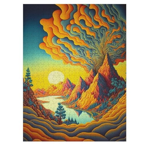 500 Teile Puzzle Für Jungen Und Mädchen, Standard-Puzzles, Psychedelisch -Puzzles, Familienspiele, （55×41cm） von GGJJTT