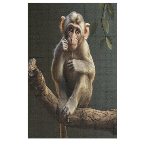 AFFE Puzzles 1000 Teile Erwachsener Kniffel Spaß Für Die Ganze Familie - 1000 Puzzleteilige Motive, Holzpuzzle Kinder Erwachsene, Impossible Puzzle Schwer （78×53cm） von GGJJTT