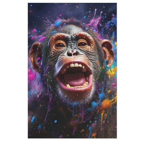 AFFE Puzzles 1000 Teile Für Jugendliche Kreatives Holzpuzzlespielzeug Familienspiel Schwierigkeitsgrad Herausforderungspuzzles （78×53cm） von GGJJTT