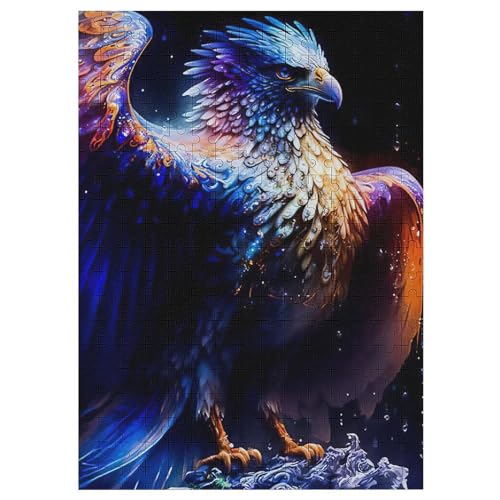 Adler 300 Teile Puzzle Für Erwachsene, Herausforderung Puzzles - Familienpuzzle Verringerter Druck Schwieriges Puzzle Rahmen Holzpuzzle Für Erwachsene Kinder 12+ （42×30cm） von GGJJTT