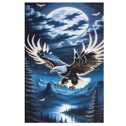 Adler -Puzzle, 1000 Teile,Holzpuzzle Für Erwachsene Kinder, Lustiges Spielzeug, Denkspiel, Spielzeug, Bildungsspiel, Herausforderung, Pädagogisch, （78×53cm） von GGJJTT