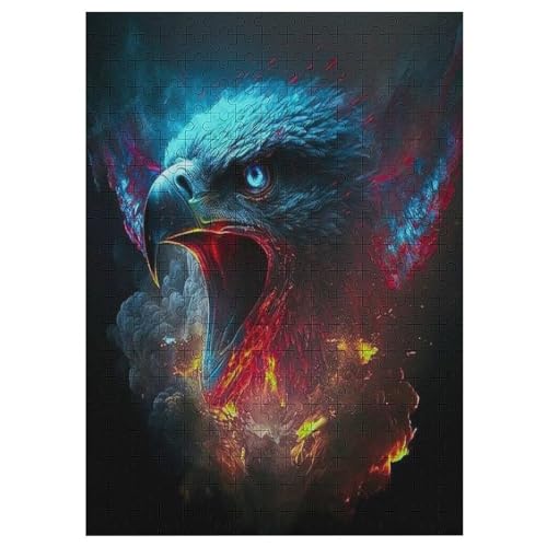 Adler -Puzzle, 300 Teile,Holzpuzzle Für Erwachsene Kinder, Lustiges Spielzeug, Denkspiel, Spielzeug, Bildungsspiel, Herausforderung, Pädagogisch, （42×30cm） von GGJJTT