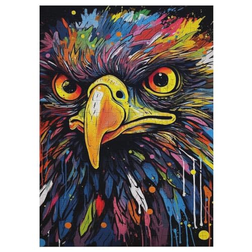 Adler Puzzle Für Erwachsene 300 Teile Premium 100% Recyceltes Brett Zum Lernen, Lernspielzeug, Familienspiele Kinder Holzpuzzle （42×30cm） von GGJJTT