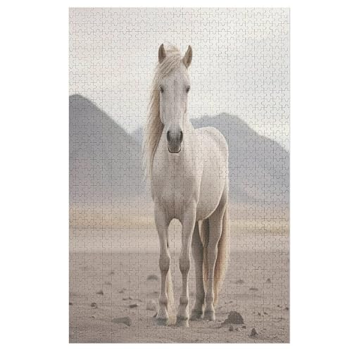 Animal Horse 1000 Teile Premium-Puzzles Für Erwachsene Kinder- Holzpuzzles Spaß Und Lernspiele - Perfekte Puzzle-Geschenke （78×53cm） von GGJJTT