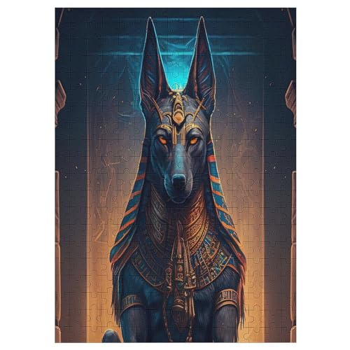 Anubis 300 Teile Puzzle Für Erwachsene, Herausforderung Puzzles - Familienpuzzle Verringerter Druck Schwieriges Puzzle Rahmen Holzpuzzle Für Erwachsene Kinder 12+ （42×30cm） von GGJJTT