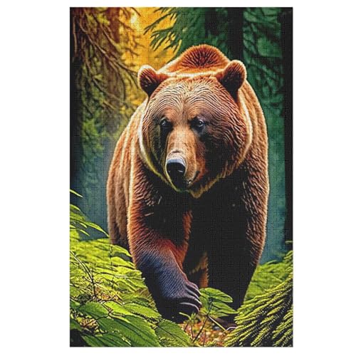 Bär-Puzzle Für Erwachsene, 1000 Teile, Holzpuzzle, Kinderpuzzle, Dekompressionsspiel, Spielzeugpuzzle （78×53cm） von GGJJTT