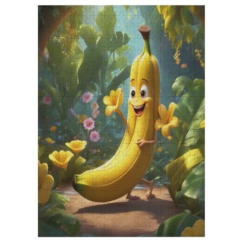 Banane Puzzle 300 Teile,Puzzles Für Erwachsene, Impossible Puzzle, Geschicklichkeitsspiel Für Die Ganze Familie, Puzzle Kinder,Holzpuzzle-Geschenk,Raumdekoration, （42×30cm） von GGJJTT