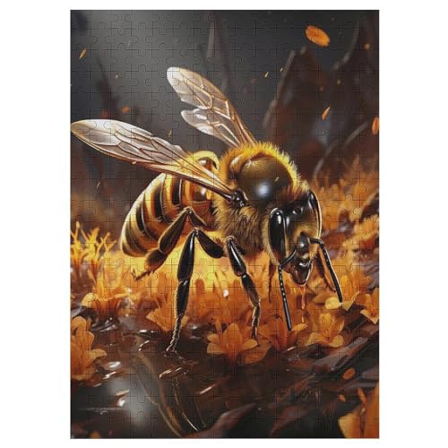 Biene Puzzles 300 Teile Erwachsener Kniffel Spaß Für Die Ganze Familie - 300 Puzzleteilige Motive, Holzpuzzle Kinder Erwachsene, Impossible Puzzle Schwer （42×30cm） von GGJJTT