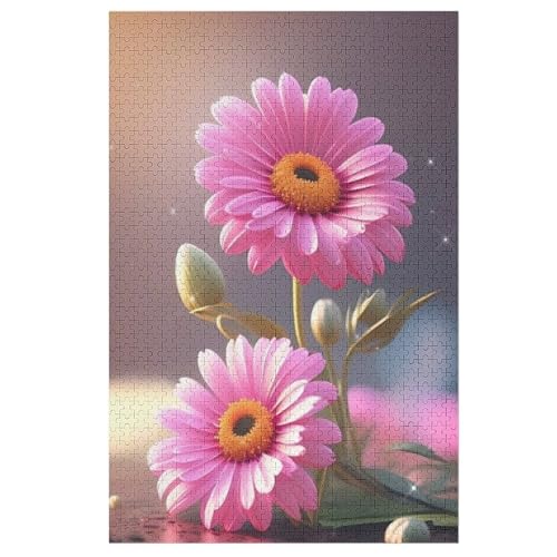 Blumen Puzzles 1000 Teile Erwachsener Kniffel Spaß Für Die Ganze Familie - 1000 Puzzleteilige Motive, Holzpuzzle Kinder Erwachsene, Impossible Puzzle Schwer （78×53cm） von GGJJTT