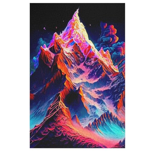 Bunter Berg Holzpuzzle Für Erwachsene Teenager Stress Abbauen Familien-Puzzlespiel Poster 1000-teiliges Puzzle Kinder Lernspiel 78×53cm Bunter Berg Holzpuzzle Für Erwachsene Teenager Stress Abbauen Familien-Puzzlespiel Poster 1000-teiliges Puzzle Kinder Lernspiel 78×53cm von GGJJTT
