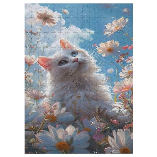 Cat Puzzles 300 Teile Erwachsener Kniffel Spaß Für Die Ganze Familie - 300 Puzzleteilige Motive, Holzpuzzle Kinder Erwachsene, Impossible Puzzle Schwer （42×30cm） von GGJJTT