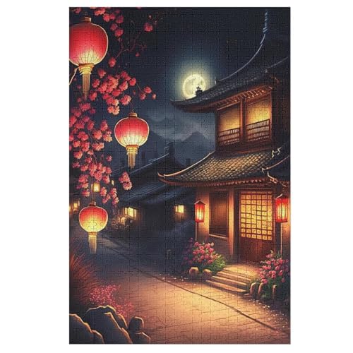 Chinesische Laterne Puzzles 1000 Teile Erwachsener Kniffel Spaß Für Die Ganze Familie - 1000 Puzzleteilige Motive, Holzpuzzle Kinder Erwachsene, Impossible Puzzle Schwer （78×53cm） von GGJJTT