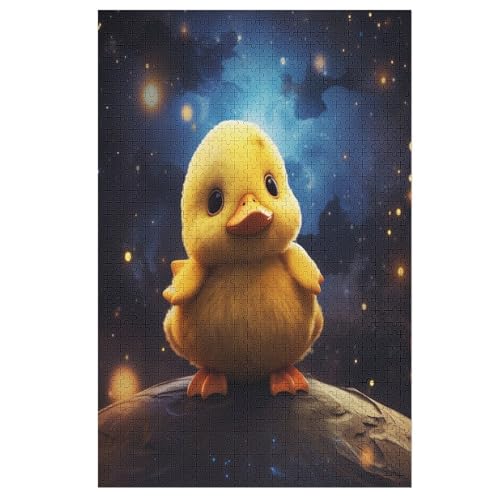 Cute Ente Holzpuzzle 1000 Teile, Knobelspiele Für Erwachsene, Teenager, Puzzles Unmögliche - Kinder Puzzle Zimmer Deko 78×53cm von GGJJTT