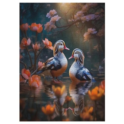 Cute Ente Puzzles 300 Teile Erwachsener Kniffel Spaß Für Die Ganze Familie - 300 Puzzleteilige Motive, Holzpuzzle Kinder Erwachsene, Impossible Puzzle Schwer （42×30cm） von GGJJTT