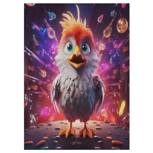 Cute Huhn Puzzles 300 Teile Erwachsener Kniffel Spaß Für Die Ganze Familie - 300 Puzzleteilige Motive, Holzpuzzle Kinder Erwachsene, Impossible Puzzle Schwer （42×30cm） von GGJJTT