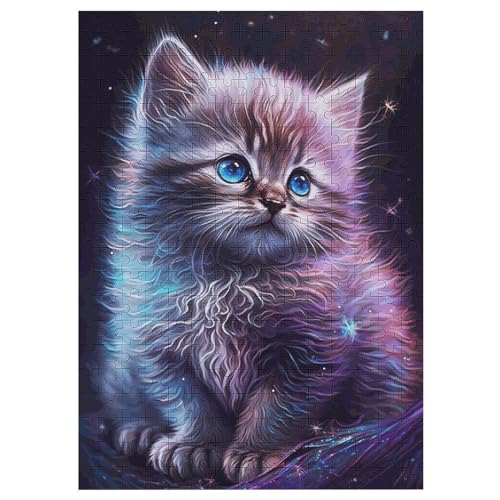 Cute Katze 300 Teile Puzzle, Holzpuzzle, Puzzles Für Erwachsene Kinder, 300 Teile Puzzle Für Jugendliche & Erwachsene Lernspiel Herausforderungsspielzeug （42×30cm） von GGJJTT