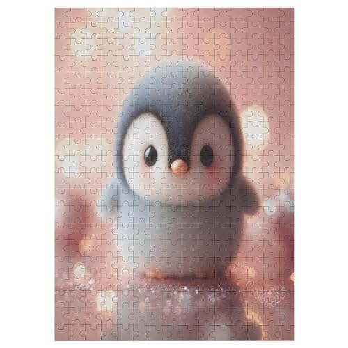 Cute Pinguin Puzzles 300 Teile Erwachsener Kniffel Spaß Für Die Ganze Familie - 300 Puzzleteilige Motive, Holzpuzzle Kinder Erwachsene, Impossible Puzzle Schwer （42×30cm） von GGJJTT