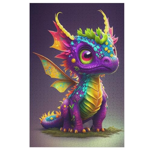 Dinosaurier 1000 Teile Puzzles, Wood Craft, Hochwertiges Modernes Puzzle, DIY, Für Erwachsene Und Kinder Ab 12 Jahren, 78×53cm von GGJJTT