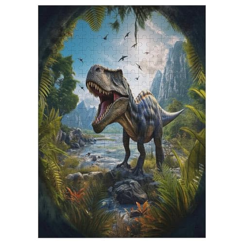 Dinosaurier 300 Teile Puzzle, Holzpuzzle, Puzzles Für Erwachsene Kinder, 300 Teile Puzzle Für Jugendliche & Erwachsene Lernspiel Herausforderungsspielzeug （42×30cm） von GGJJTT