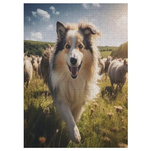 Dog Puzzle Für Erwachsene,300-teiliges Puzzle,Puzzle Für Erwachsene Und Kinder,Holzpuzzle,Lernspielzeug, （42×30cm） von GGJJTT