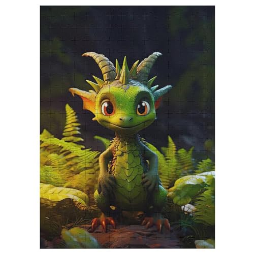 Drache Puzzles 300 Teile Erwachsener Kniffel Spaß Für Die Ganze Familie - 300 Puzzleteilige Motive, Holzpuzzle Kinder Erwachsene, Impossible Puzzle Schwer （42×30cm） von GGJJTT