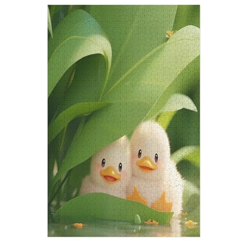 Ente Puzzle Für Erwachsene 1000 Teile Premium Recyceltes Brett Zum Lernen, Lernspielzeug, Familienspiele Kinder Holzpuzzle （78×53cm） von GGJJTT