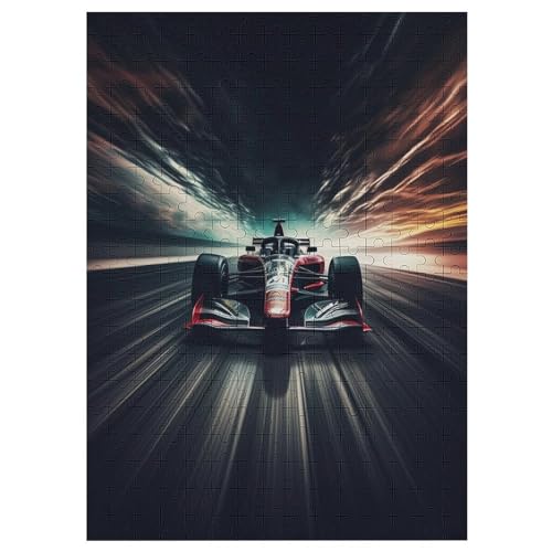 F1 Racing -Puzzle, 300 Teile,Holzpuzzle Für Erwachsene Kinder, Lustiges Spielzeug, Denkspiel, Spielzeug, Bildungsspiel, Herausforderung, Pädagogisch, （42×30cm） von GGJJTT