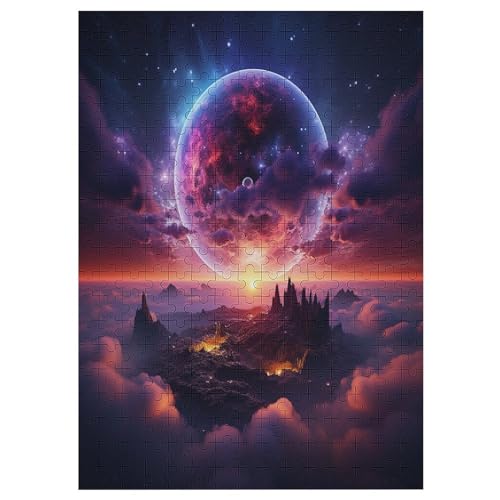 Fantasy-Landschaft 300 Teile Premium-Puzzles Für Erwachsene Kinder- Holzpuzzles Spaß Und Lernspiele - Perfekte Puzzle-Geschenke （42×30cm） von GGJJTT