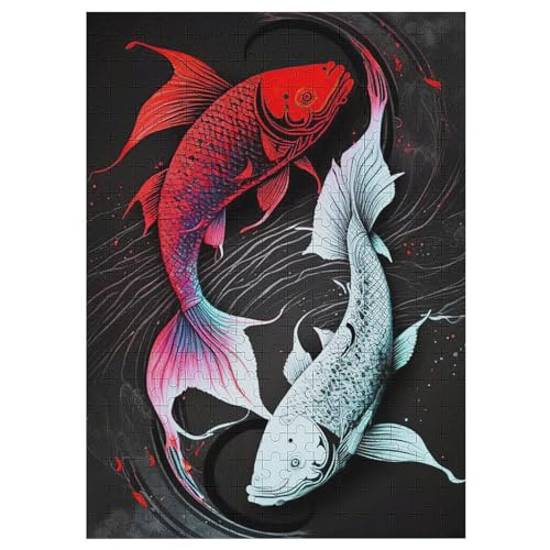 Fish 300 Teile Puzzle, Holzpuzzle, Puzzles Für Erwachsene Kinder, 300 Teile Puzzle Für Jugendliche & Erwachsene Lernspiel Herausforderungsspielzeug （42×30cm） von GGJJTT