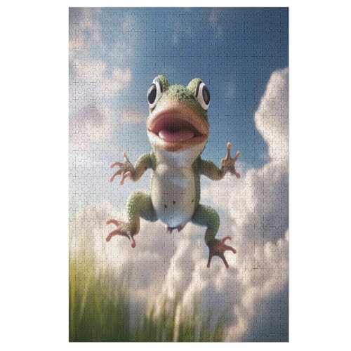 Frosch Puzzle 1000 Teile, Holzpuzzle Herausforderndes Geschicklichkeitsspiel Für Die Ganze Familie, Kinder Erwachsenenpuzzle Ab 12 Jahren 78×53cm von GGJJTT