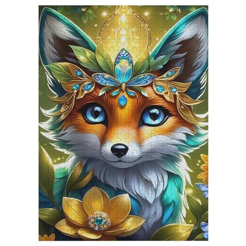 Fuchs,300 Teile,Holzpuzzle,einzigartiges Puzzle,kreatives Puzzle,Geschenk Für Erwachsene,Familienspiel,Herausforderungsaktivität,（42×30cm） von GGJJTT