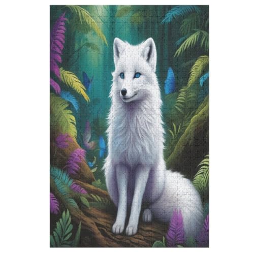 Fuchs 1000 Teile Puzzle Für Erwachsene, Herausforderung Puzzles - Familienpuzzle Verringerter Druck Schwieriges Puzzle Rahmen Holzpuzzle Für Erwachsene Kinder 12+ （78×53cm） von GGJJTT