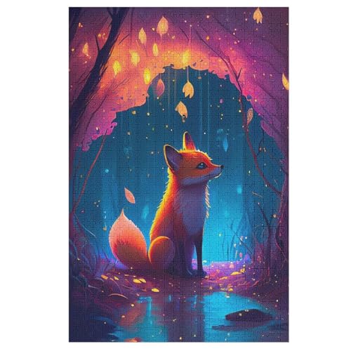 Fuchs Puzzles 1000 Teile Erwachsener Kniffel Spaß Für Die Ganze Familie - 1000 Puzzleteilige Motive, Holzpuzzle Kinder Erwachsene, Impossible Puzzle Schwer （78×53cm） von GGJJTT