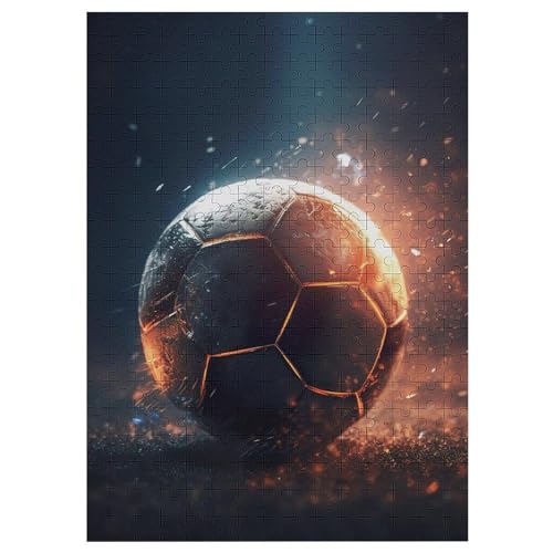 Fußball Sport Puzzles 300 Teile Erwachsener Kniffel Spaß Für Die Ganze Familie - 300 Puzzleteilige Motive, Holzpuzzle Kinder Erwachsene, Impossible Puzzle Schwer （42×30cm） von GGJJTT