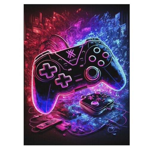 Gamepad Puzzles 500 Teile Erwachsener Kniffel Spaß Für Die Ganze Familie - 500 Puzzleteilige Motive, Holzpuzzle Kinder Erwachsene, Impossible Puzzle Schwer （55×41cm） von GGJJTT