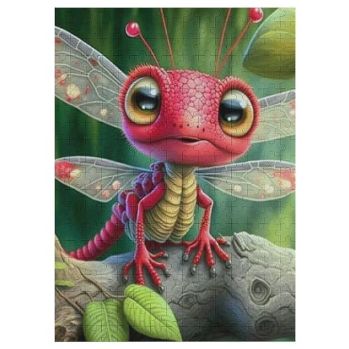 Gecko Puzzle 300 Teile, Holzpuzzle Für Erwachsene, Impossible Puzzle, Geschicklichkeitsspiel Für Die Ganze Familie, Puzzle Farbenfrohes Legespiel Kinder Puzzles （42×30cm） von GGJJTT