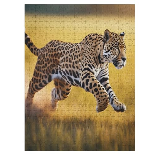 Gepard Holzpuzzle Erwachsene - 500 Teiliges Jigsaw Knobelspiel - Puzzle Für Erwachsene & Kinder - Outdoor & Reisespielzeug - Geduldspiel （55×41cm） von GGJJTT