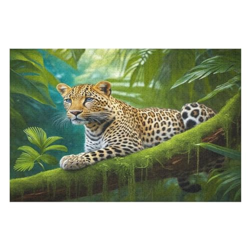 Gepard Puzzle Für Erwachsene 1000 Teile Premium Recyceltes Brett Zum Lernen, Lernspielzeug, Familienspiele Kinder Holzpuzzle 78×53cm von GGJJTT