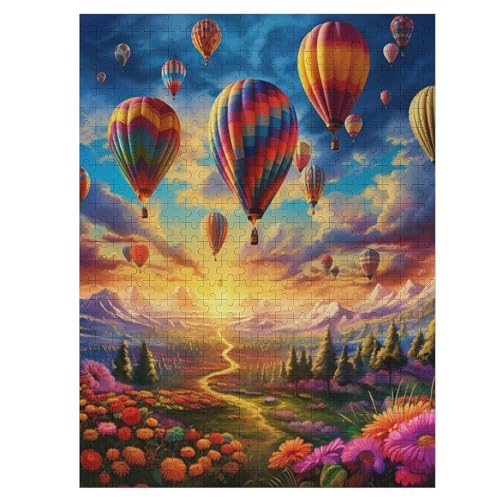 Heißluftballon-Puzzlespiel Aus Holz, 500 Puzzleteile, Kreatives Puzzle Für Teenager Und Erwachsene, Kreatives Spielzeug, Puzzles, （55×41cm） von GGJJTT