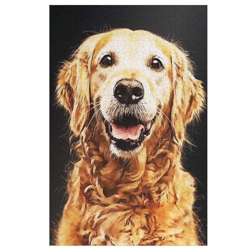 Holzpuzzle 1000 Teile, süßer Hund Puzzles Erwachsene Und Kinder, Am Besten Für Die Familienspielsammlung - Puzzle （78×53cm） von GGJJTT